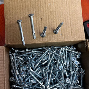 خرید پیچ پروانه ای مخصوص نصب پانل سمنت برد از ایران کناف